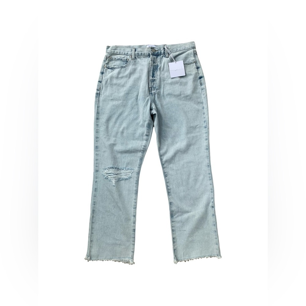 Pistola NWT Size 31 Keaton High Rise Straight Leg Rennie Wash Distressed Jeans